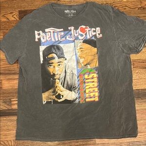 Black and Red Short Sleeve Graphic Tee